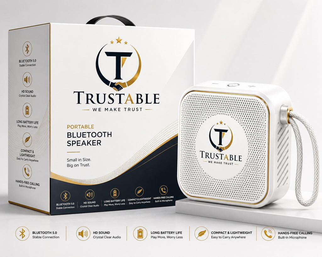TRUSTABLE Portable Bluetooth Speaker – HD Sound, Bluetooth 5.0